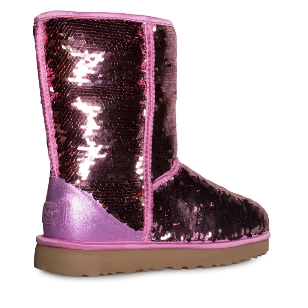 UGG Classic Short Sequin Boots in Pink